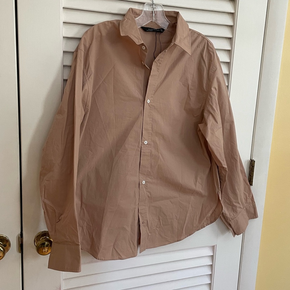 Zara Long Sleeved Button Down Size Large